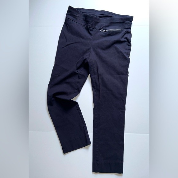 Rafaella Woman's Navy Chinos Stretch Pull On Pants Sz 10 - Picture 4 of 11